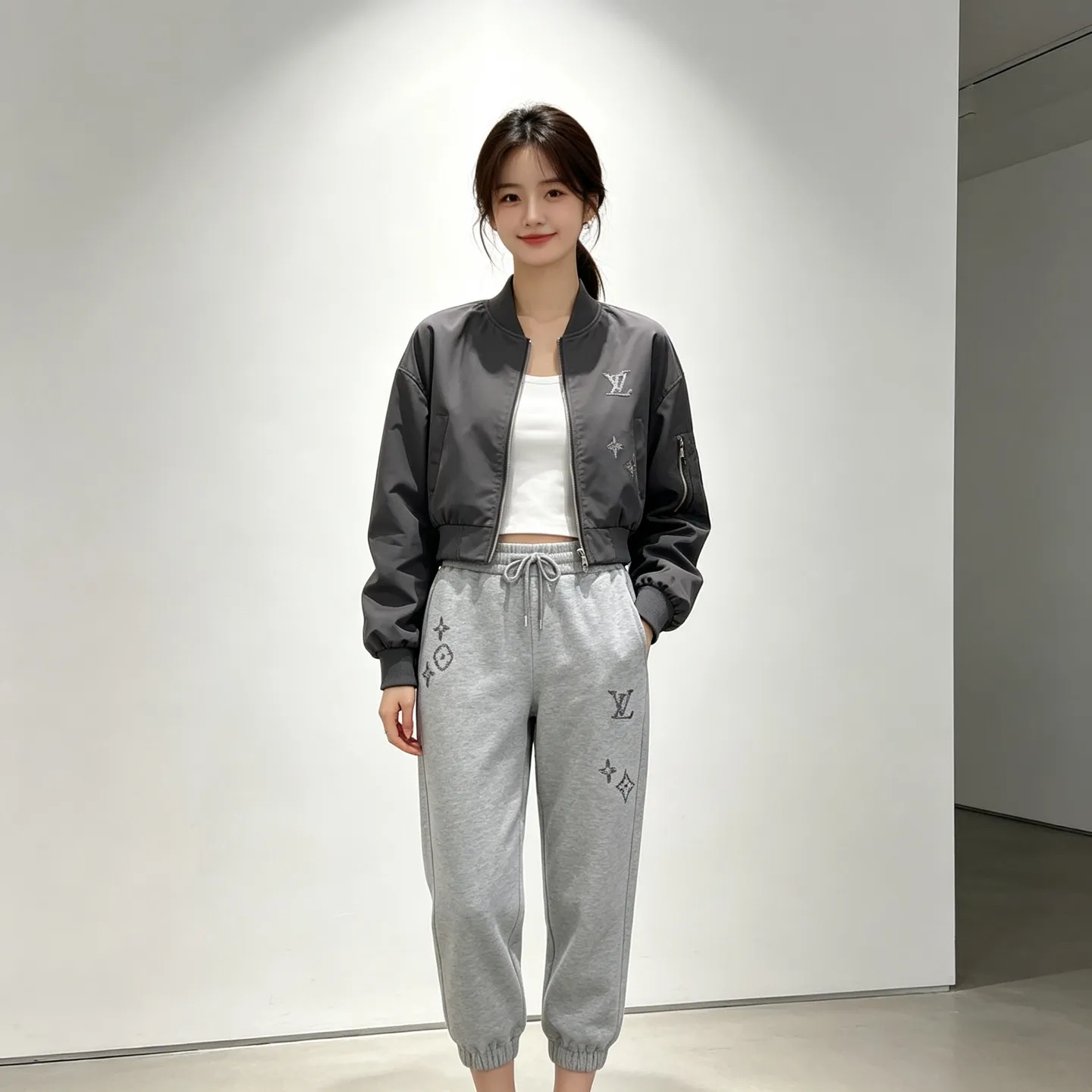 Louis Vuitton sketchy presbyopic embroidered trousers